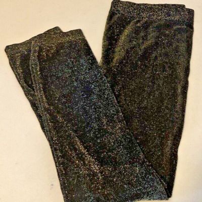 Black Glittery Leggings  size  L/XL 25 X 21   8.5