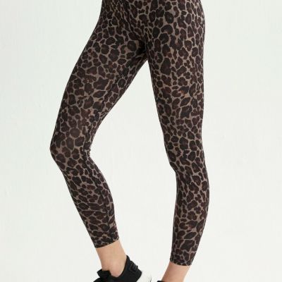 Varley Leggings Legging Luna Tort Leopard Brown Animal Print Dry Wick Large NEW