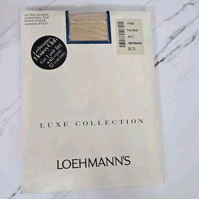 Vintage Loehmanns Luxe Collection Pale Beige Size C Ultra Sheer Pantyhose