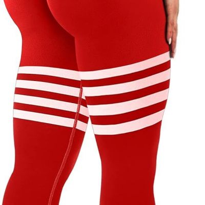 ASAGI Scrunch Butt Lifting Workout Leggings for Women High Large, 2#-red