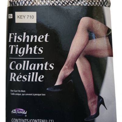 Black diamond Fishnet Tights 1 size fits most 1 pair by Fun world NIP