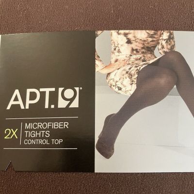 2 BRAND NEW Pairs of Women’s Plus Size (2X) Apt. 9 Control-Top Tights, Brown