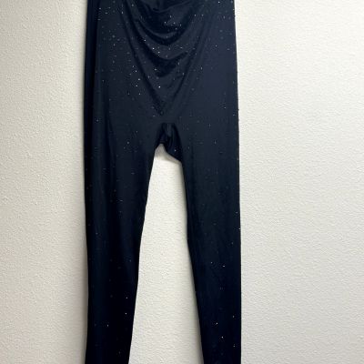 NWT Skims Women's Jelly Sheer Rhinestone Legging - Onyx Size Large