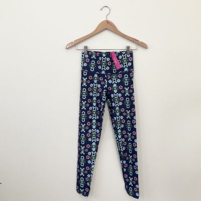 Terez Leggings Women’s Size XS Blue Floral Print