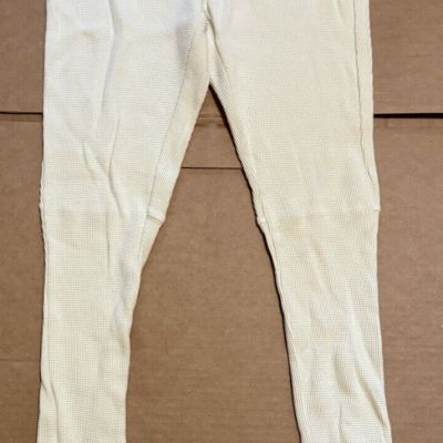 FOG Fear Of God Essentials Thermal Waffle Knit Leggings Medium White Creme