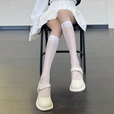 1 Pair Women Stockings Anti-falling Soft Transparent Thigh Socks Anti-shrink