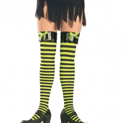 Secret Wishes Rubies 6170 Sexy Striped Thigh Highs Yellow Black OS