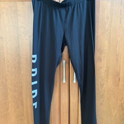 LDLA BLACK LEGGING size L ; side writing BRIDE