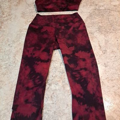 NOBULL Tights  Burgandy Tie-eye Size S Excellent Condition