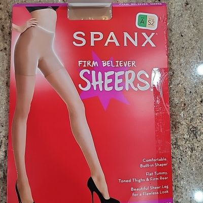 New Women's SPANX 20211r Nude S2 Firm Believer Sheers Tights Size A