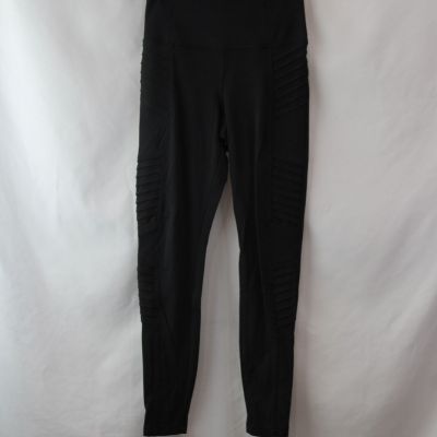 Athleta Women's Black Ribbed pattern Ankle Legging SZ XS