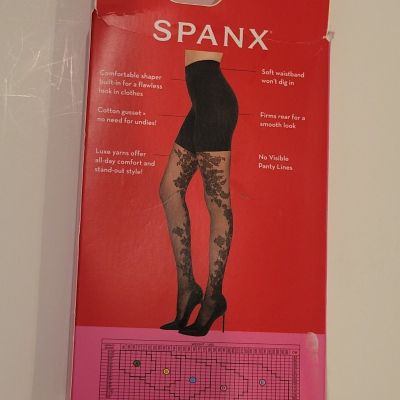 SPANX floral tights black A new in box