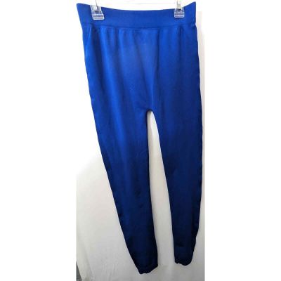 Sofra Leggings Womens Free One Size Blue Stretch Yoga Fitness Skinny Polyester