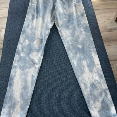 offline by aerie the hugger blue tie dye leggings L