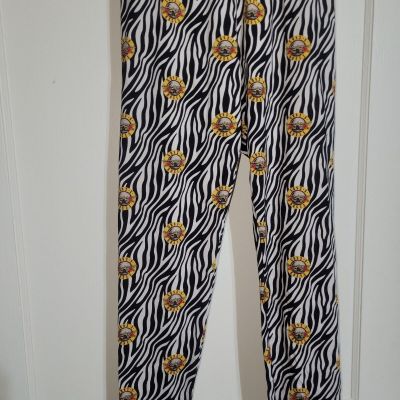 Calzedonia Guns N' Roses Leggings Zebra Print Women's Leggings Size Medium