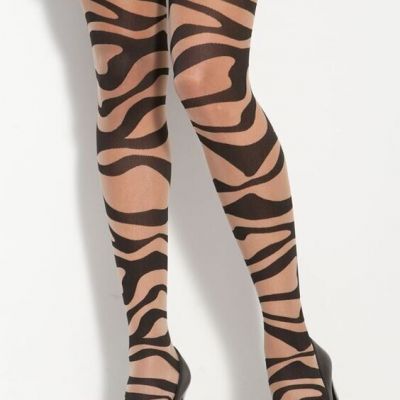 New Wolford Tiger Pop 18867 Tights Sahara/Black color size S