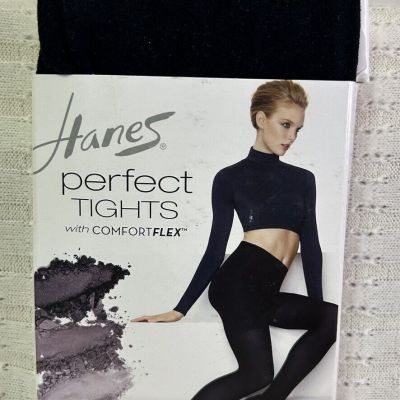 Hanes Perfect Tights W/Comfort Flex Blackout Darkest Coverage Size Small