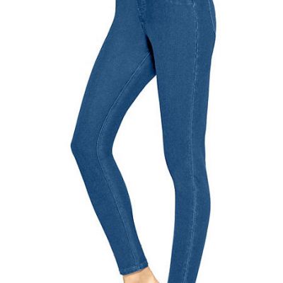 Hue Women's High Rise Stretch Denim Legging Size XXL Medium Blue NWT