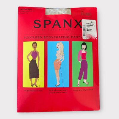 SPANX Womens FOOTLESS BODY SHAPING PANTYHOSE The Original Control Top NUDE Sz D