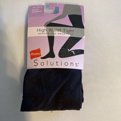 Hanes Solutions High Waist Tights Black Size Large