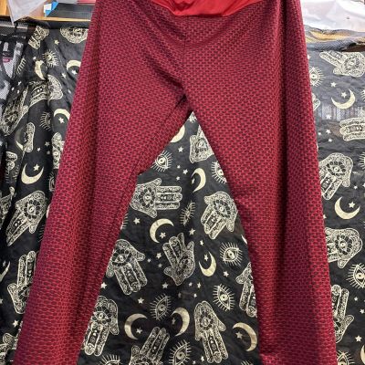 Red Scrunch 4 XL Plus Size Women Leggings