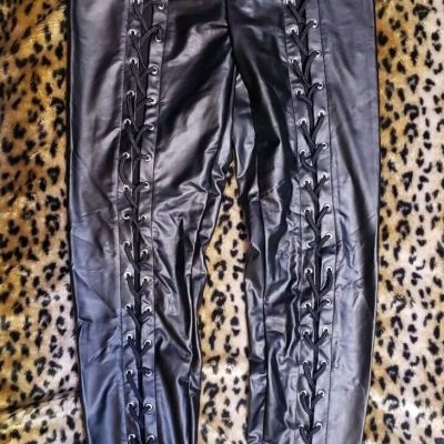 Current Mood Dolls Kill Nancy Corset Lace Up Legging L Black Goth Punk L FETISH