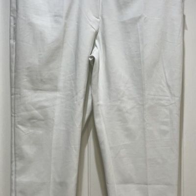 Michael Kors White Plus Size Stretch Straight Leg Slit Hem Sz 24W L 25  $88