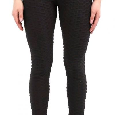 Homerun Bootylicious Leggings For Women Size Large L Solid Black Yoga Workout