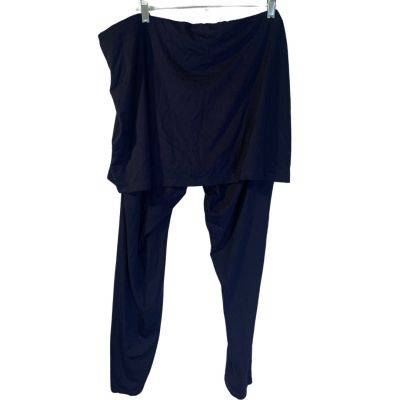 Pure Essence Women's Skirted Leggings Size 1X NEW Navy Blue Bamboo Capsule Look