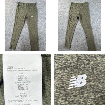 NB New Balance Women Tight with Pockets High Rise workout leggings Large Green