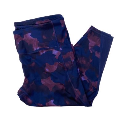 All In Motion Womens Plus Size 2X Cropped Legging Purple Camo Print