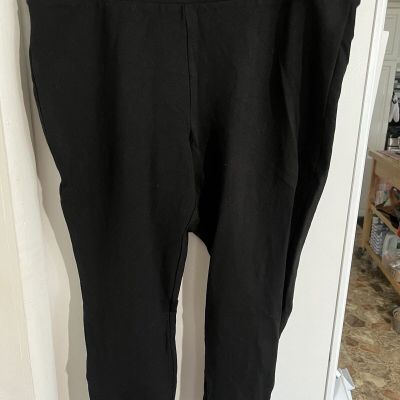 Torrid 2 Leggings Black Zippers At Sides Capri Length Plus Size