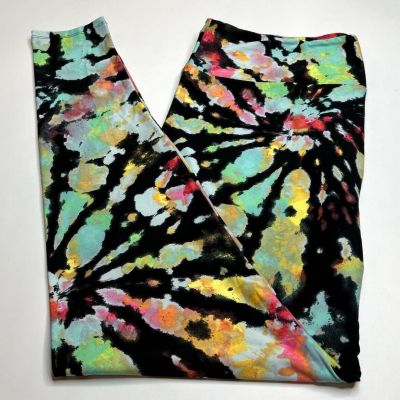 NEW LuLaRoe TC2 Legging BLACK RAINBOW Pride COLORFUL TIE DYE Tropical Swirl Line