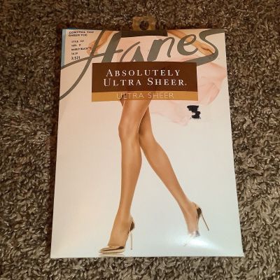 Hanes absolutely ultra sheer pantyhose, color barely black, size: D