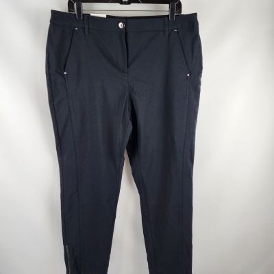 Style & Co Pants Womens 16 Mid Rise Black Ankle Zip NWT