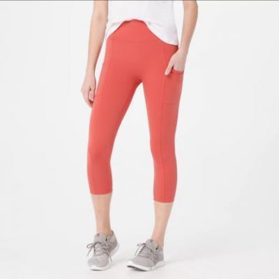 zuda Regular Z-Stretch Momentum Crop Leggings (Cranberry, Size 1X) A374997