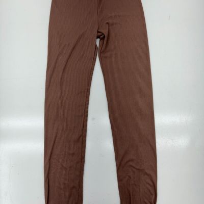 Fashion Nova Brown Ribbed Elastic Waist Leggings Womens Size XL