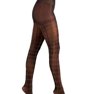 allbrand365 designer Womens Plaid Tights Size X-Small/Small Color Black