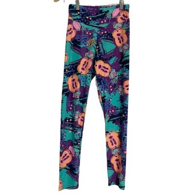 LuLaRoe OS One Size Mickey Disney Leggings Colorful Vacation wk1