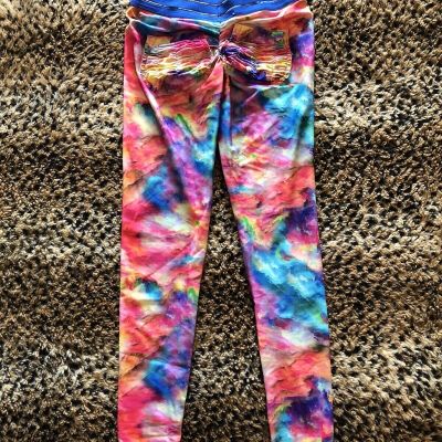 cute booty lounge leggings Tie Die Size XS