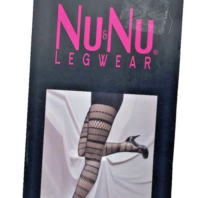 Fishnet Lace Tights M/L Black Legwear Medium Large NIP New 140-170Lbs.