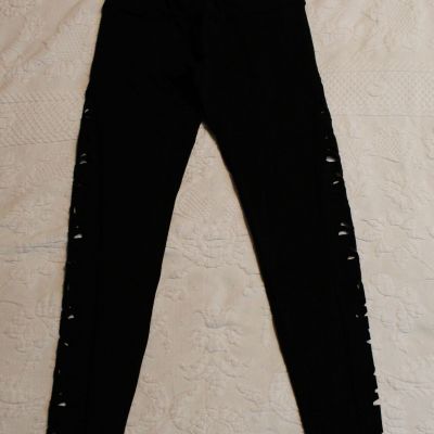 Myswaggs Women's Alice Cut-Out Leggings AW7 Black Small NWT