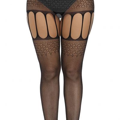 Womens Suspender Pantyhose High Waist Fishnet Tights Fishnet Stockings Thigh ...