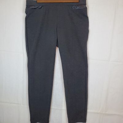 Alfani Leggings Womans Sz 14 Black Compression Top Stretchy Yoga Gym Athletic