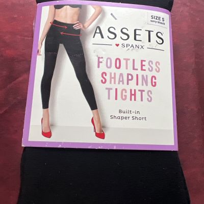 Asssets By Spanx Footless Shaping Tights Size S Small Black