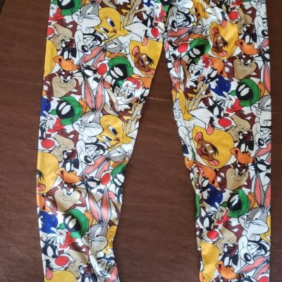 Looney Tunes Large Leggings Bugs Bunny Marvin The Martian Tweety Daffy Duck Nice