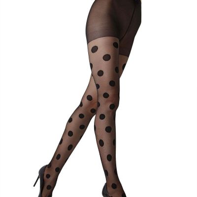 Women's Sheer Polka Dot Nylon Tights