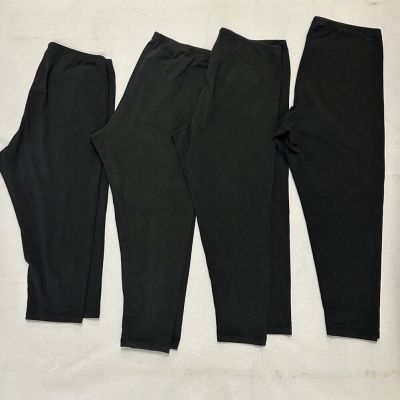 J Jill Leggings Womens Plus Size 3X Bundle Of 4 Black Pima Cotton Pullon Stretch