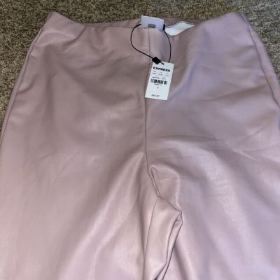 Express Faux Leather Leggings!! BNWT! Pink Size S!!