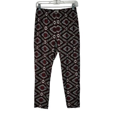 Just Be Maroon & Black Aztec Buttery Soft Stretchy Plus Size High Rise Leggings